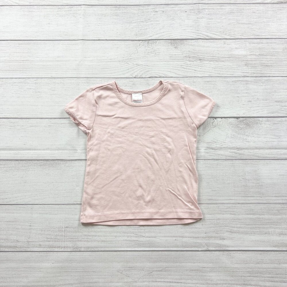 Hanna Andersson Girls Pink Short Sleeve T-Shirt Pima Cotton Tee 5